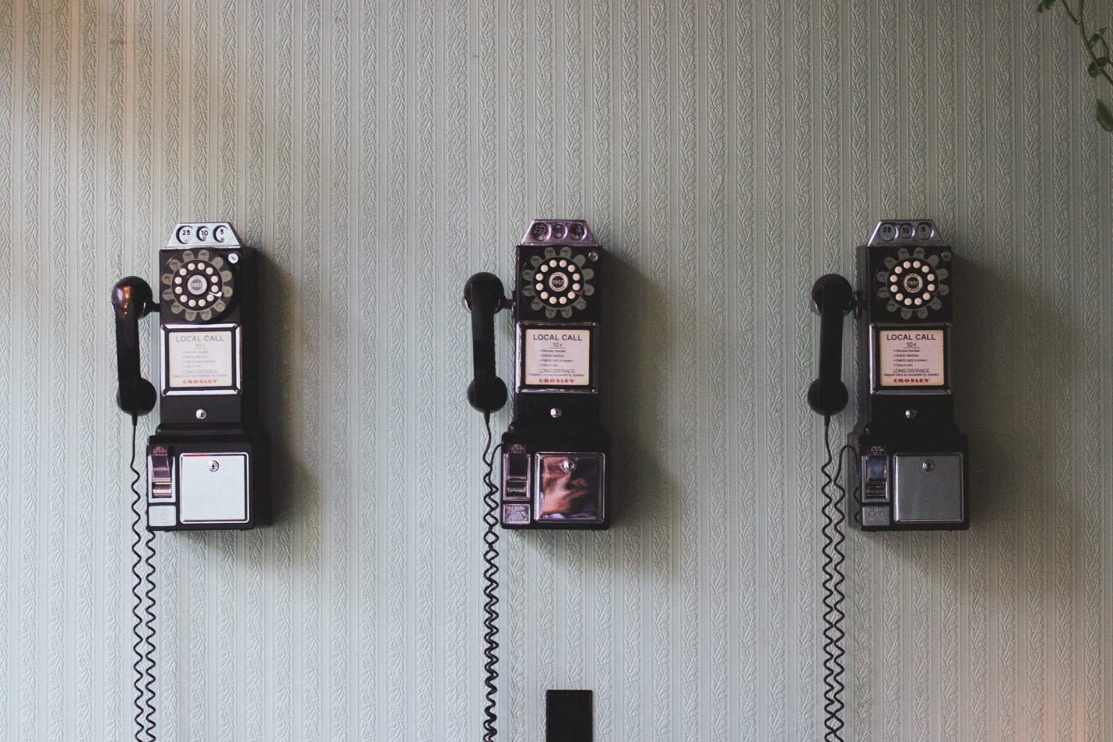 old fashioned phones on the wall #57