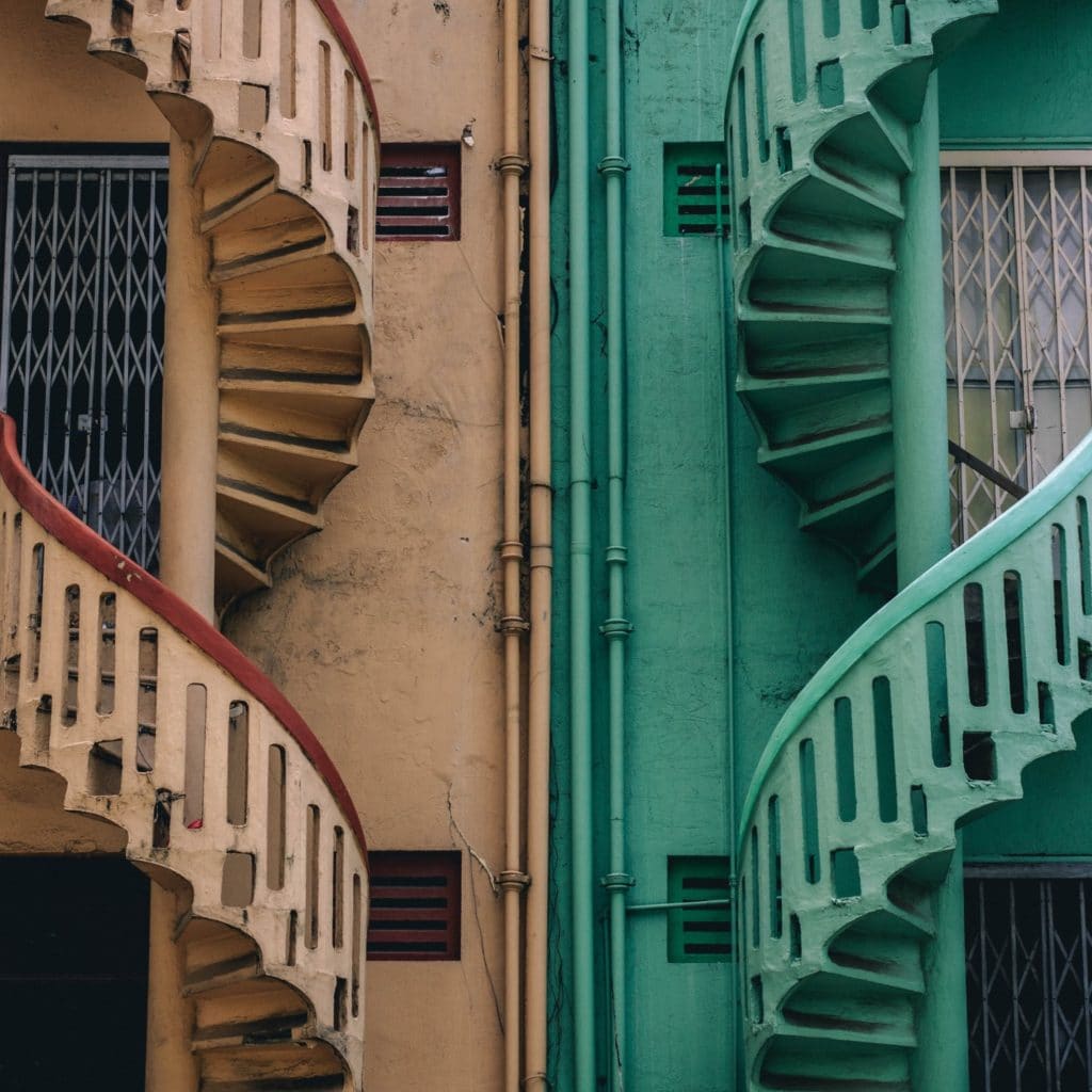 mirrored stairs