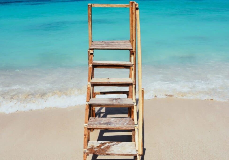 ladder on beach